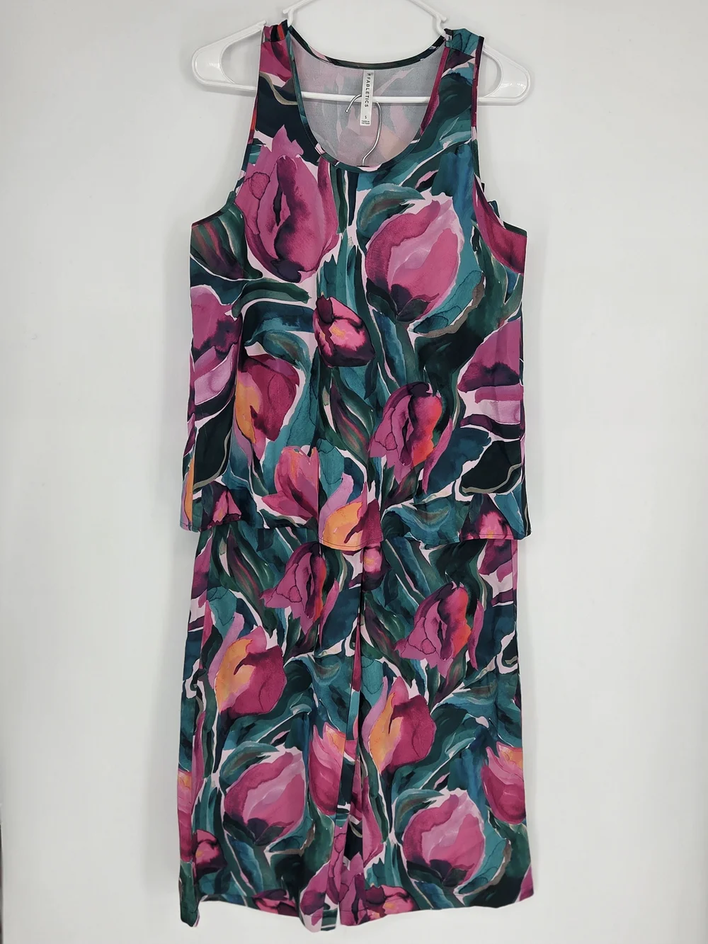 Fabletics EcoSatin Pajama Set - Painted Tulips Floral (2-Piece) Size Small